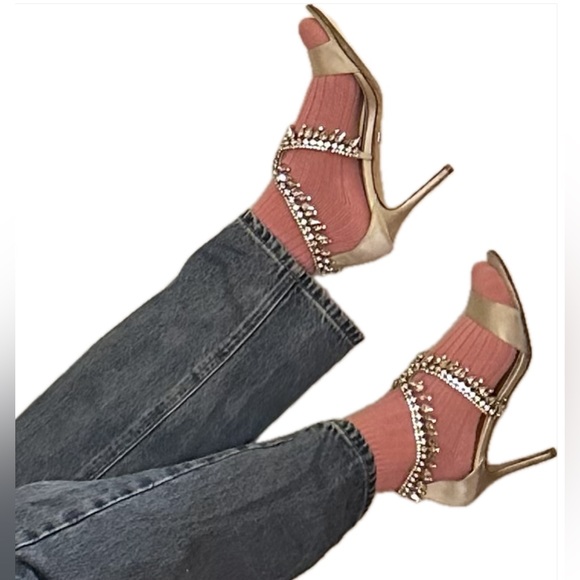 Badgley Mischka Grammy Jewel Embellished Open Toe High Heel Sandals - Picture 4 of 8